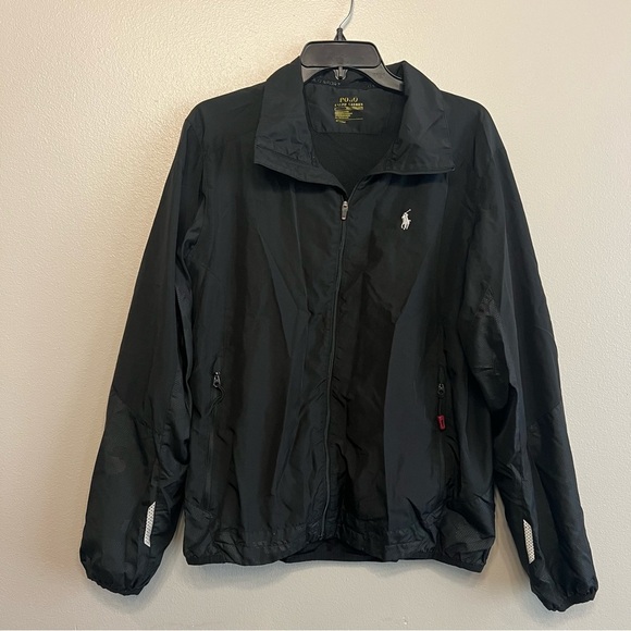Polo by Ralph Lauren Large Pony Image Mens Medium Vintage Black Windbreaker - Picture 1 of 12